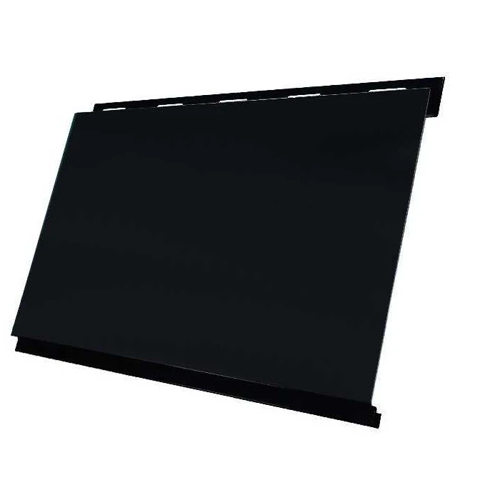 Металлический сайдинг Grand Line Вертикаль 0.45 мм classic Drap с пленкой RAL 9005 черный