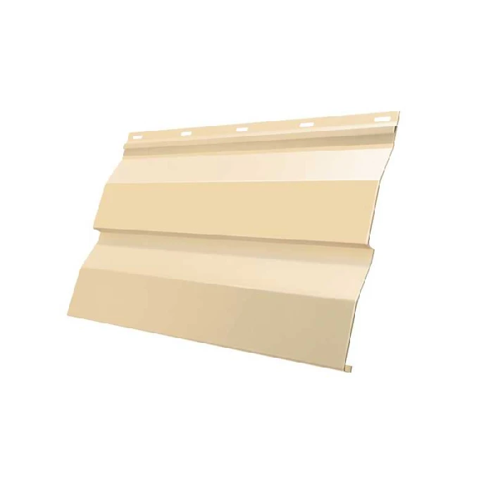 Металлический сайдинг Grand Line Корабельная Доска 0.45 мм Drap RAL 1015 легкий слоновый